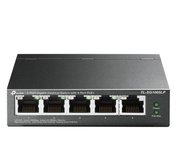 TP-Link 5p TL-SG1005LP (5x10/100/1000Mbit, 4xPoE+) - 706266 - zdjęcie